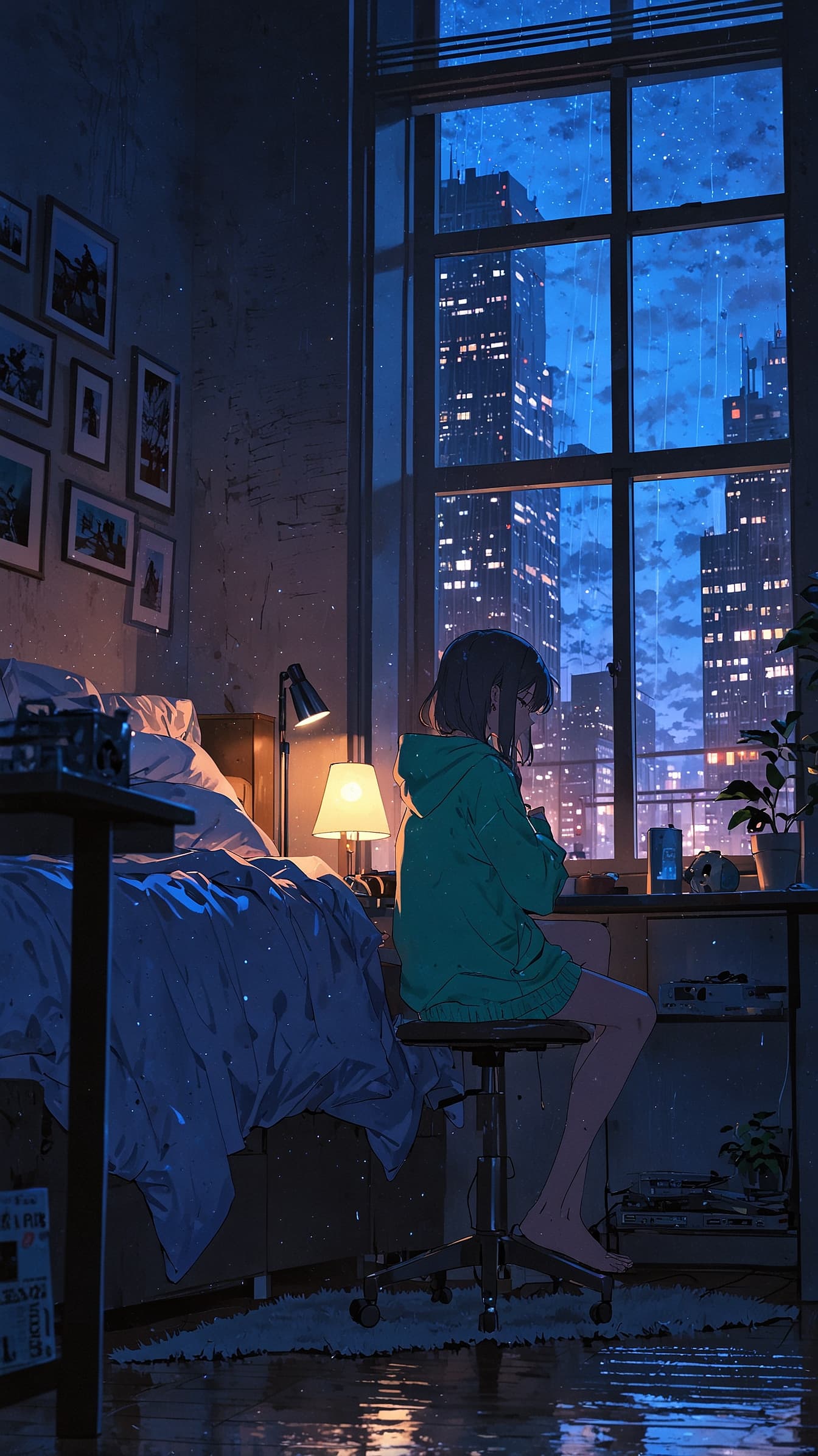 Cozy Study Session – Warm Anime Room Wallpaper anime wallpaper